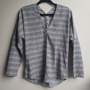 4/$25 Striped V-Neck Long Sleeve Blouse
